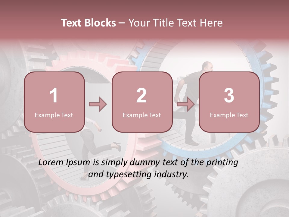 Adult Running Worker PowerPoint Template