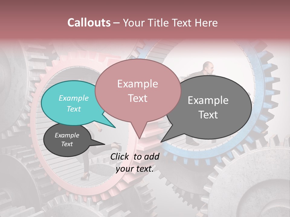 Adult Running Worker PowerPoint Template