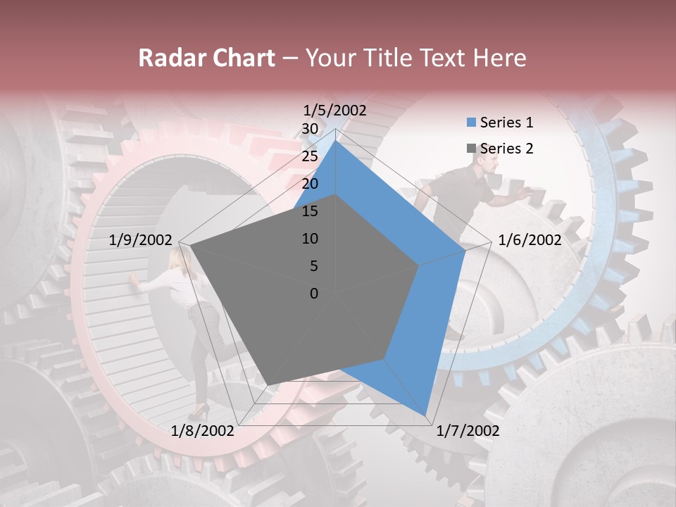 Adult Running Worker PowerPoint Template