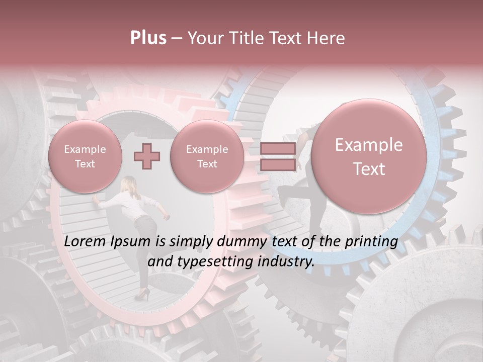 Adult Running Worker PowerPoint Template