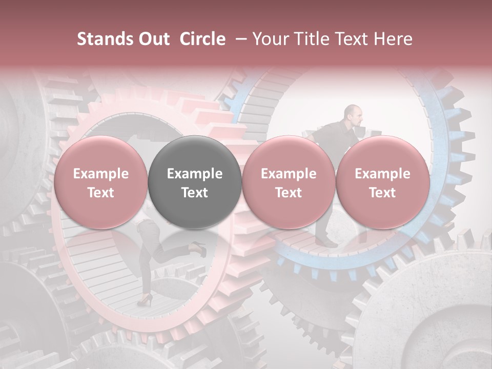 Adult Running Worker PowerPoint Template