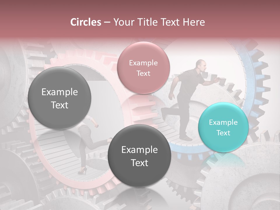 Adult Running Worker PowerPoint Template