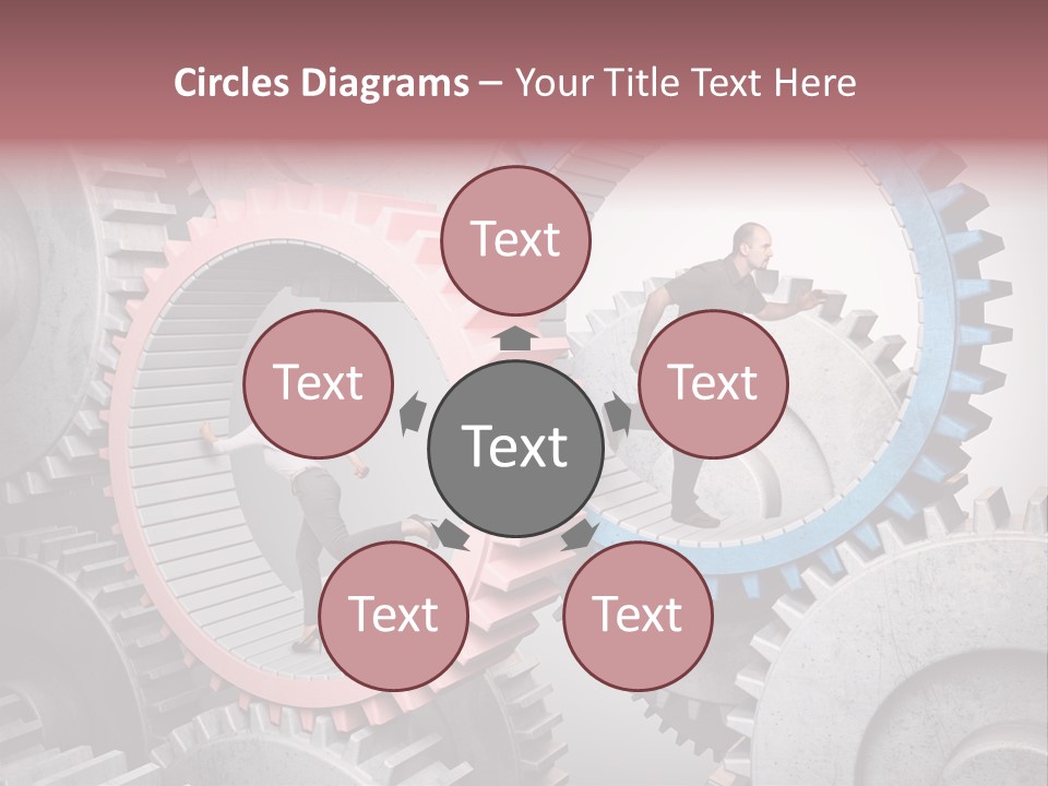 Adult Running Worker PowerPoint Template