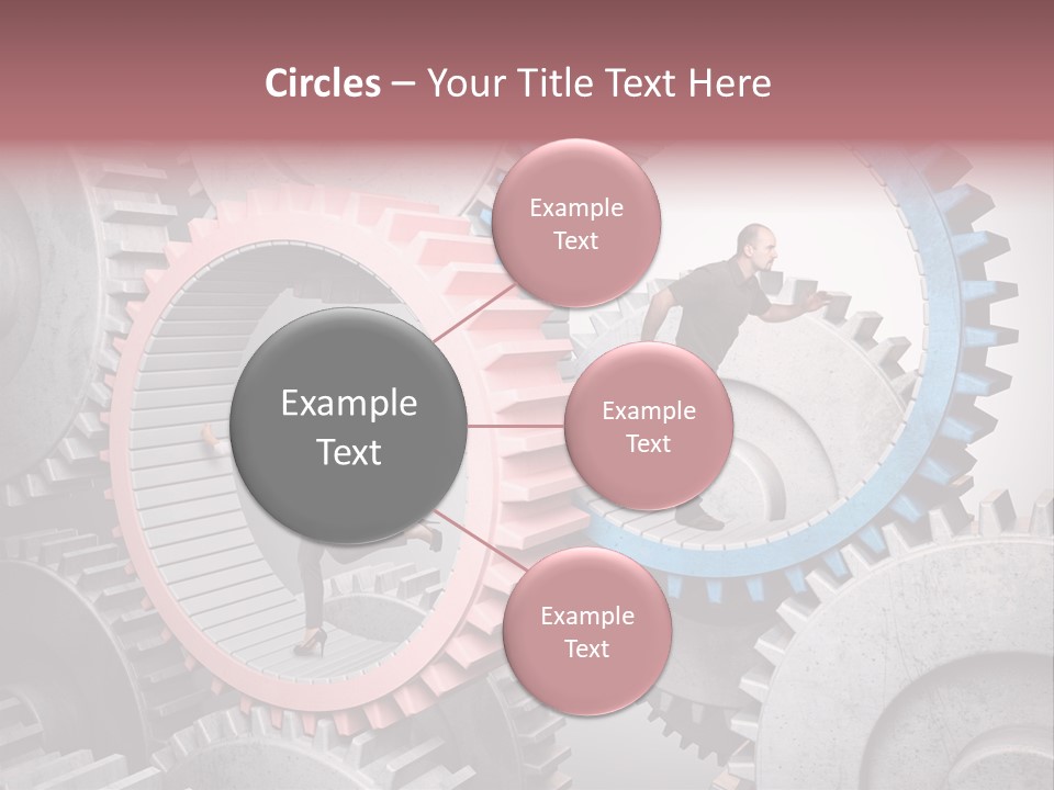 Adult Running Worker PowerPoint Template