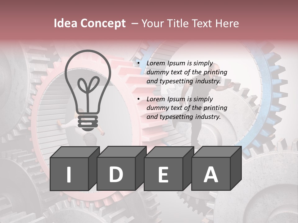 Adult Running Worker PowerPoint Template