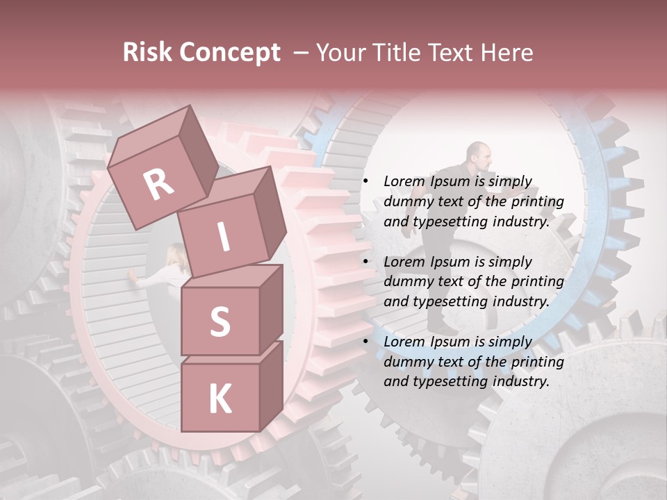 Adult Running Worker PowerPoint Template