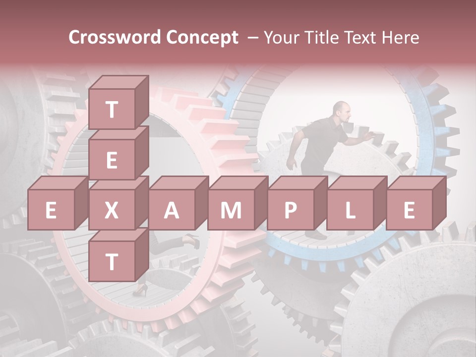 Adult Running Worker PowerPoint Template