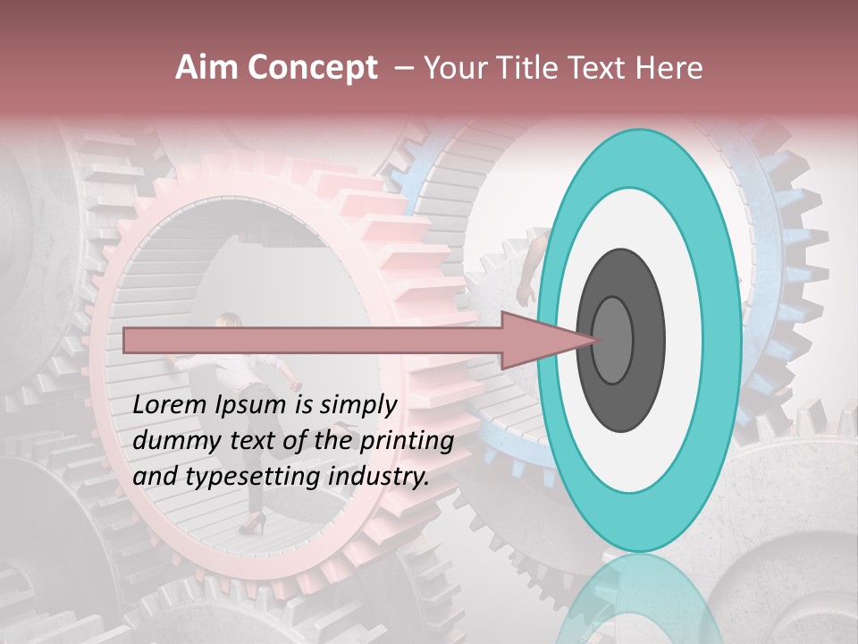 Adult Running Worker PowerPoint Template