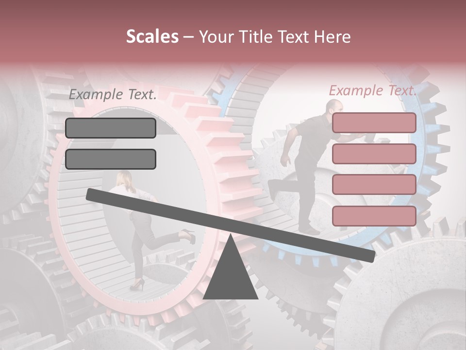 Adult Running Worker PowerPoint Template