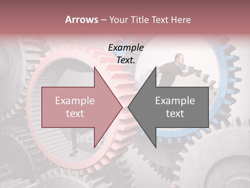 Adult Running Worker PowerPoint Template