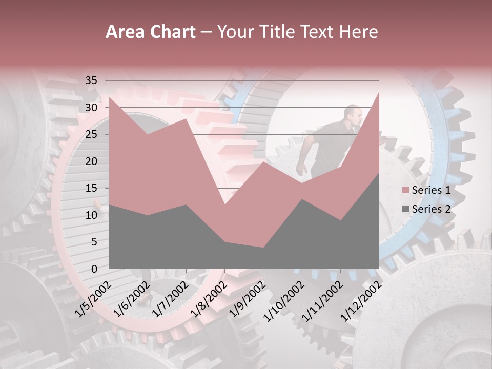 Adult Running Worker PowerPoint Template
