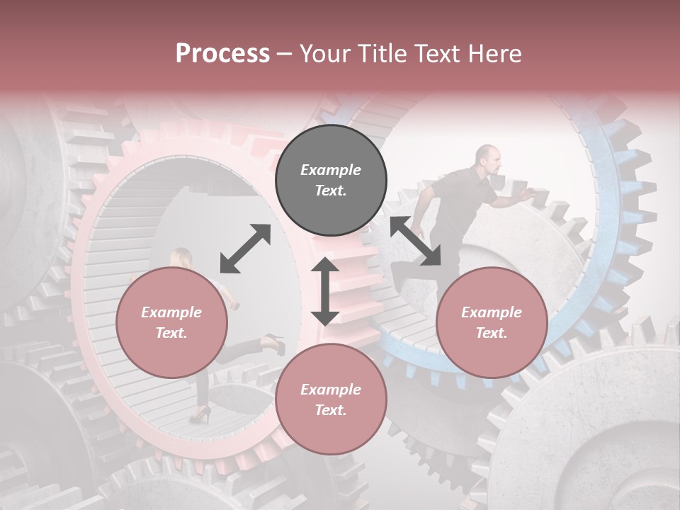 Adult Running Worker PowerPoint Template