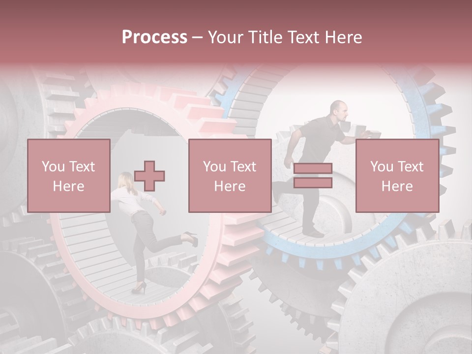 Adult Running Worker PowerPoint Template