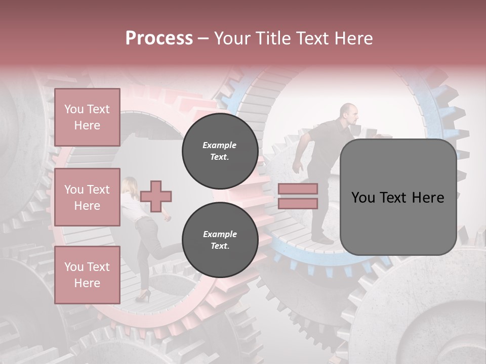 Adult Running Worker PowerPoint Template