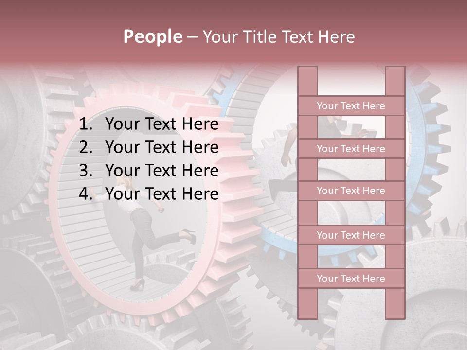 Adult Running Worker PowerPoint Template