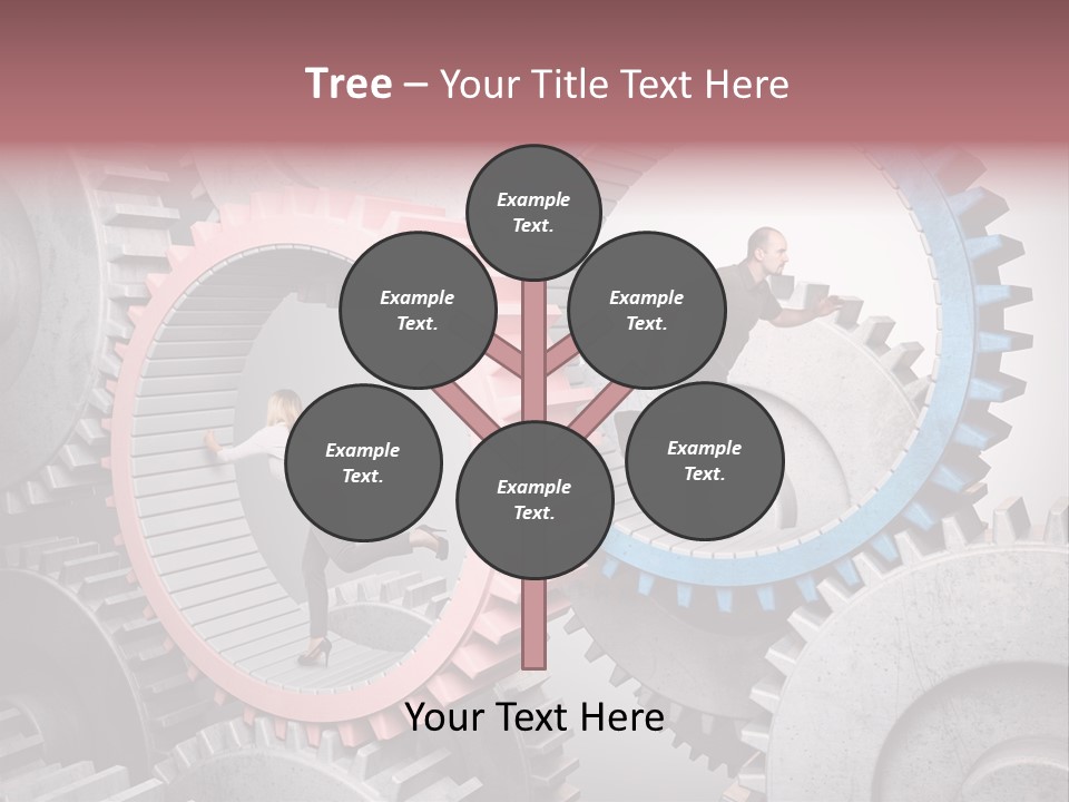 Adult Running Worker PowerPoint Template