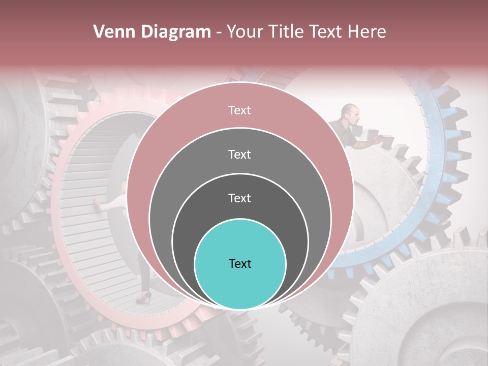 Adult Running Worker PowerPoint Template
