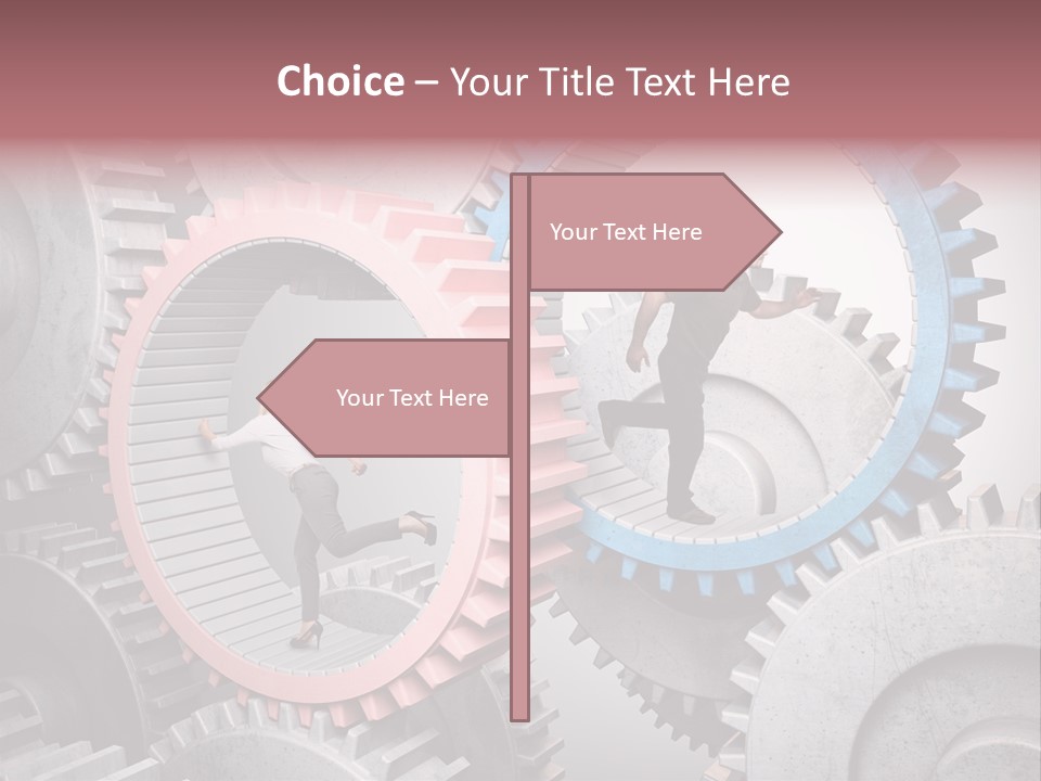 Adult Running Worker PowerPoint Template