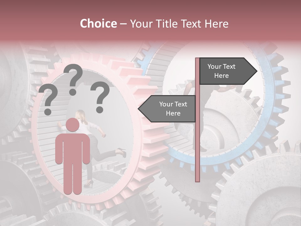 Adult Running Worker PowerPoint Template