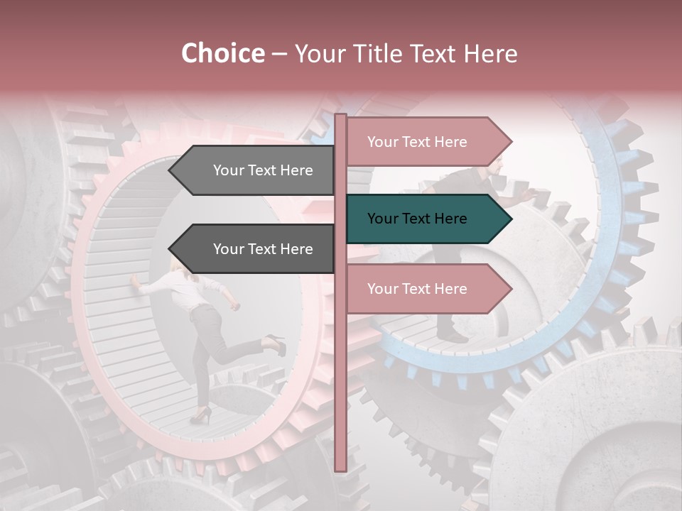 Adult Running Worker PowerPoint Template