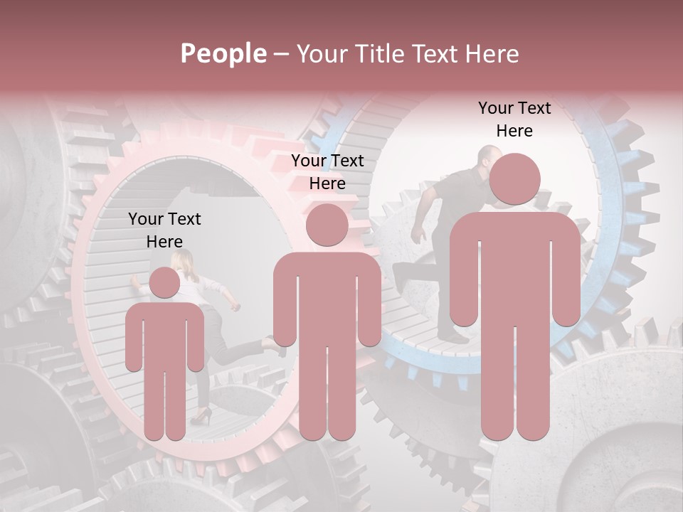 Adult Running Worker PowerPoint Template