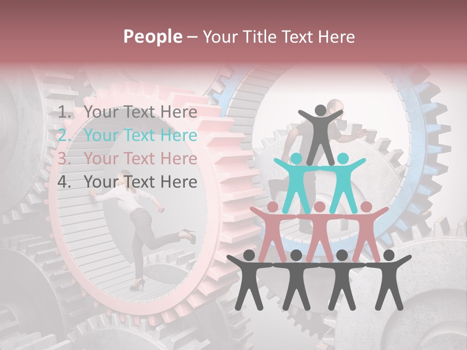 Adult Running Worker PowerPoint Template