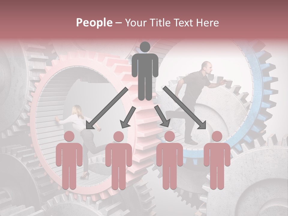 Adult Running Worker PowerPoint Template