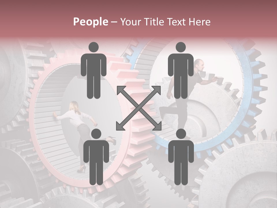 Adult Running Worker PowerPoint Template