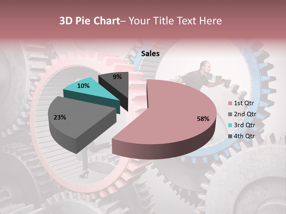 Adult Running Worker PowerPoint Template
