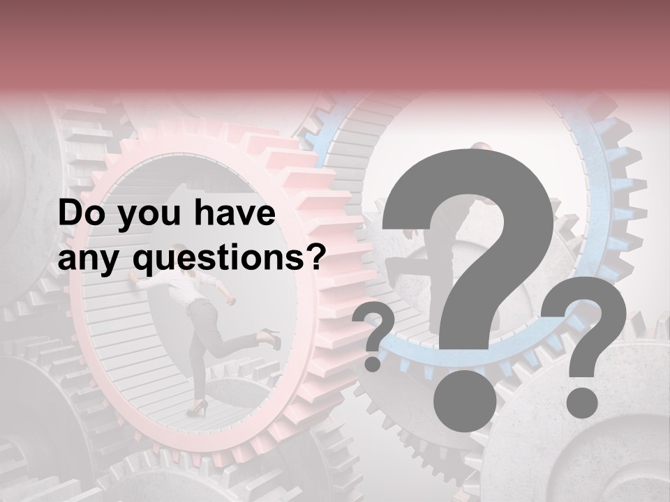 Adult Running Worker PowerPoint Template