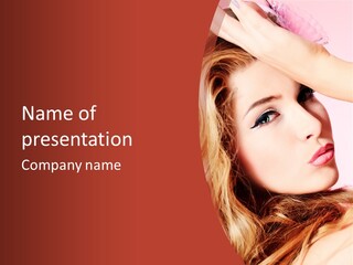 Face Seductive Make Up PowerPoint Template