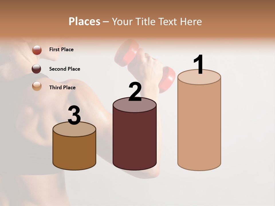 Barbells Workout Young PowerPoint Template