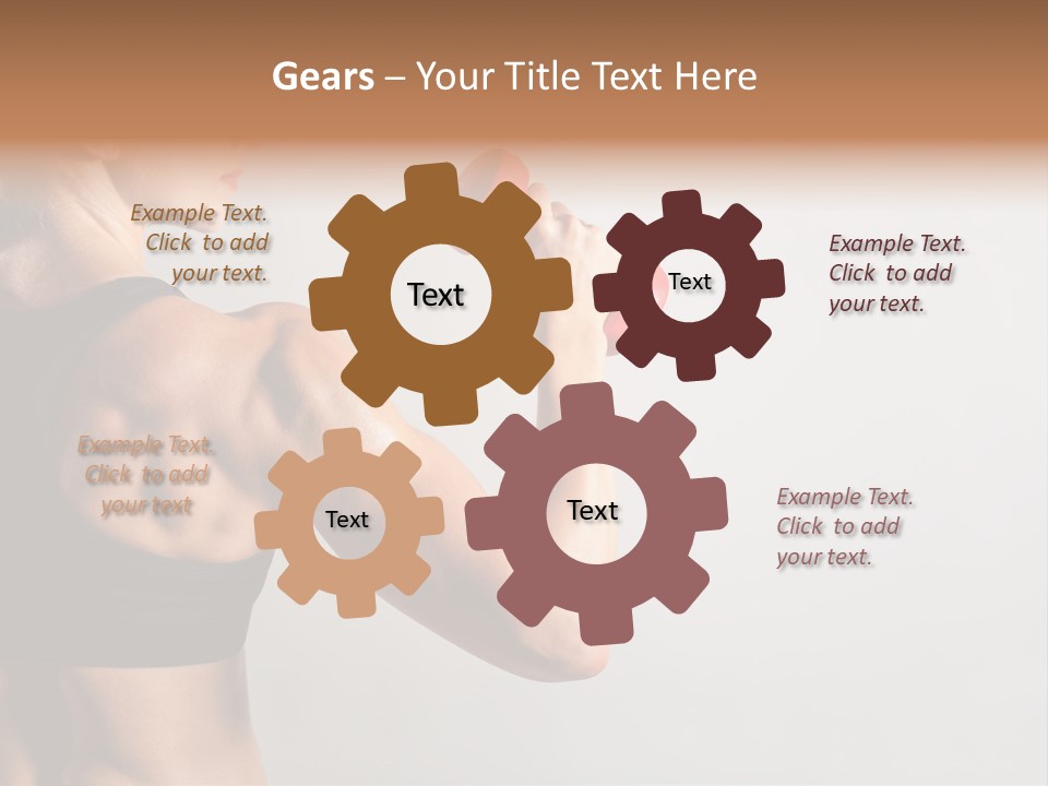 Barbells Workout Young PowerPoint Template