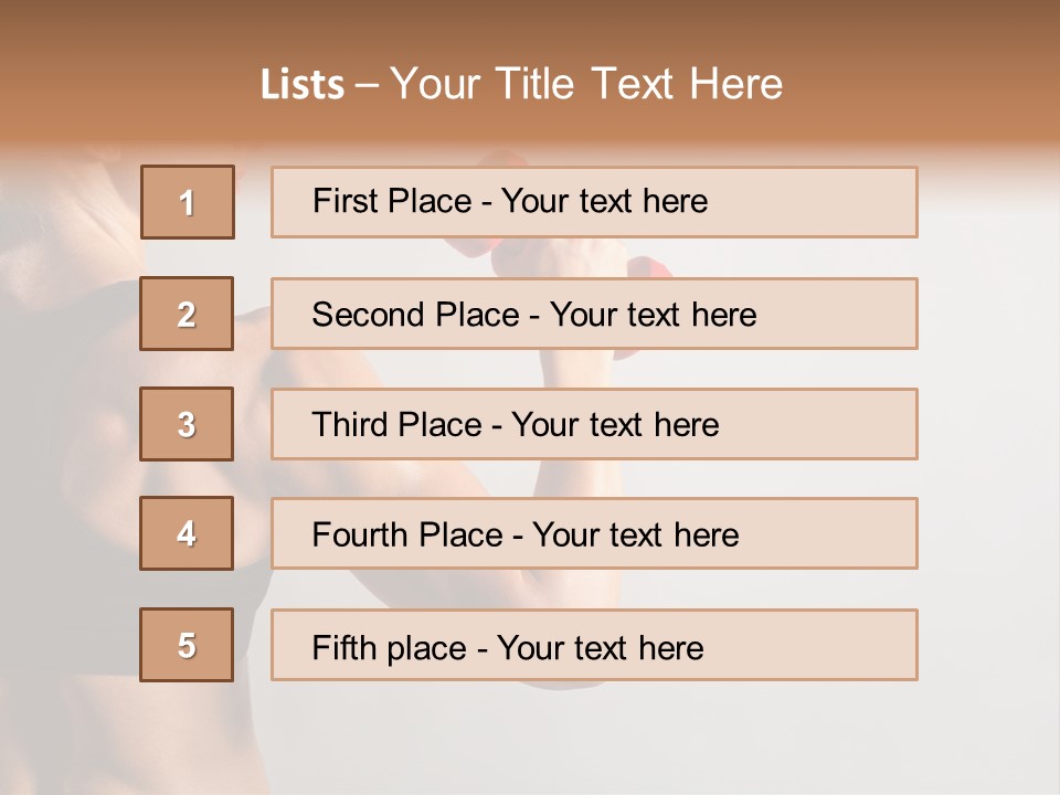 Barbells Workout Young PowerPoint Template
