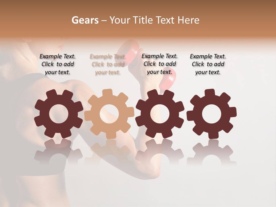 Barbells Workout Young PowerPoint Template