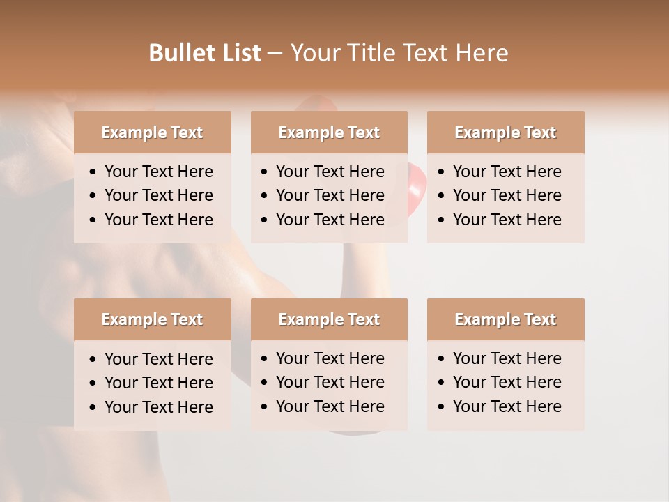 Barbells Workout Young PowerPoint Template