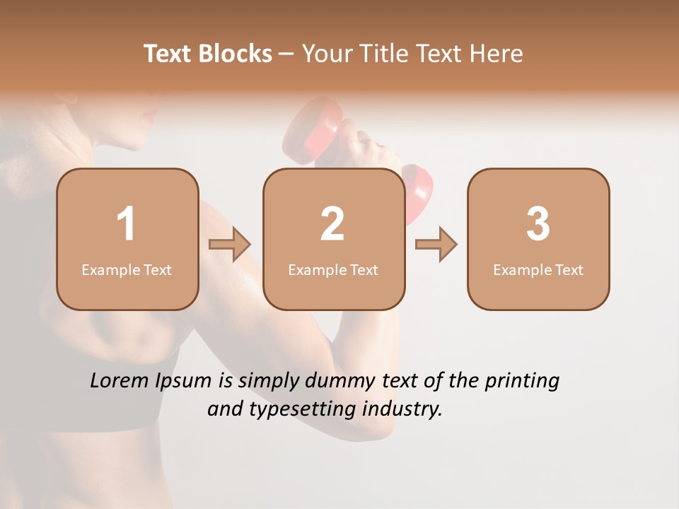 Barbells Workout Young PowerPoint Template