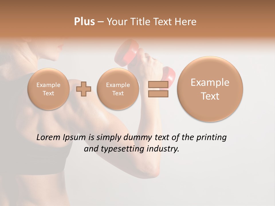 Barbells Workout Young PowerPoint Template