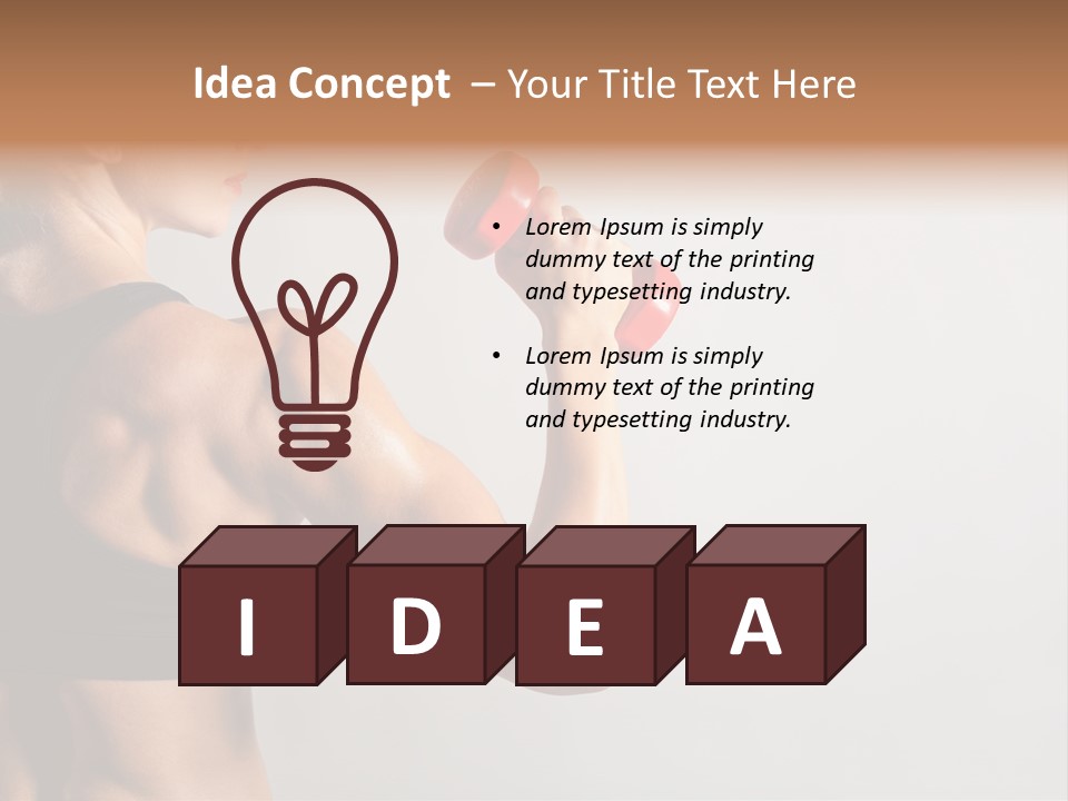 Barbells Workout Young PowerPoint Template