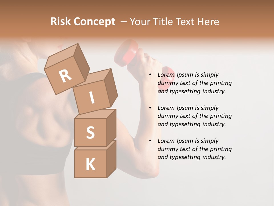 Barbells Workout Young PowerPoint Template