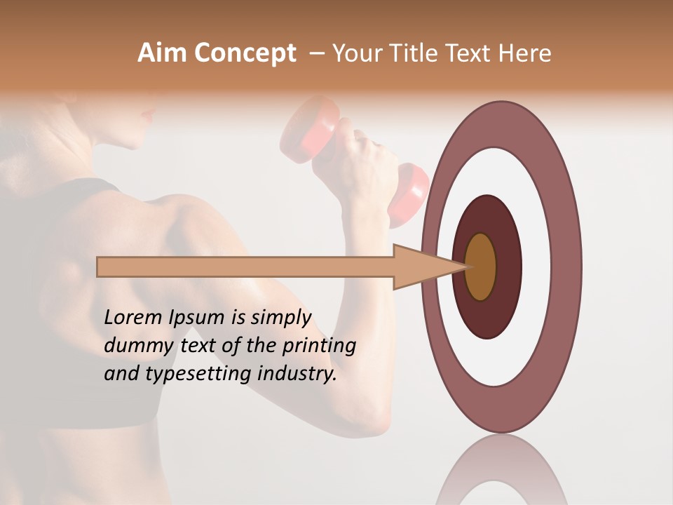 Barbells Workout Young PowerPoint Template