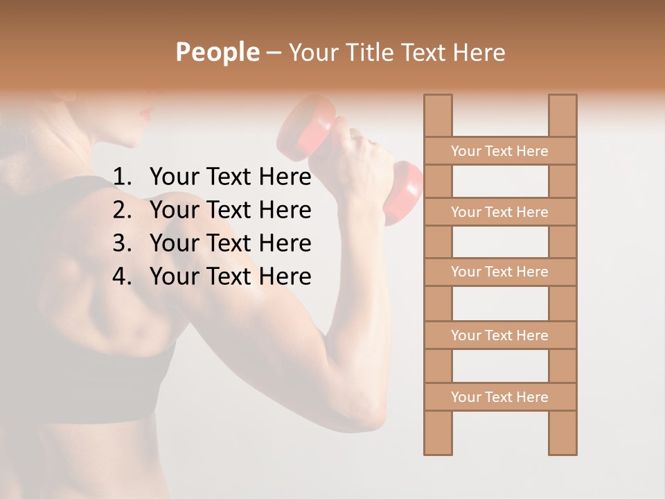 Barbells Workout Young PowerPoint Template