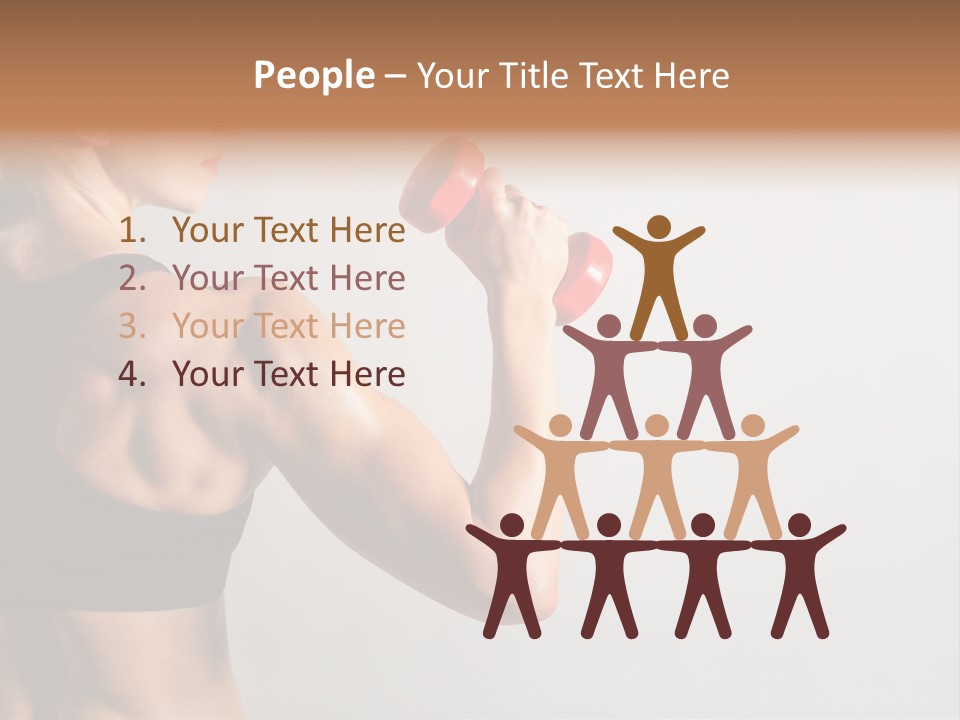 Barbells Workout Young PowerPoint Template