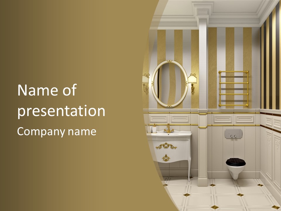 Toilet White Expensive PowerPoint Template