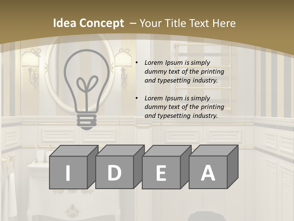 Toilet White Expensive PowerPoint Template