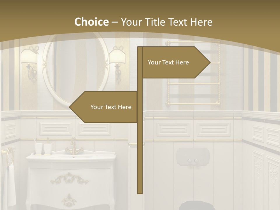 Toilet White Expensive PowerPoint Template