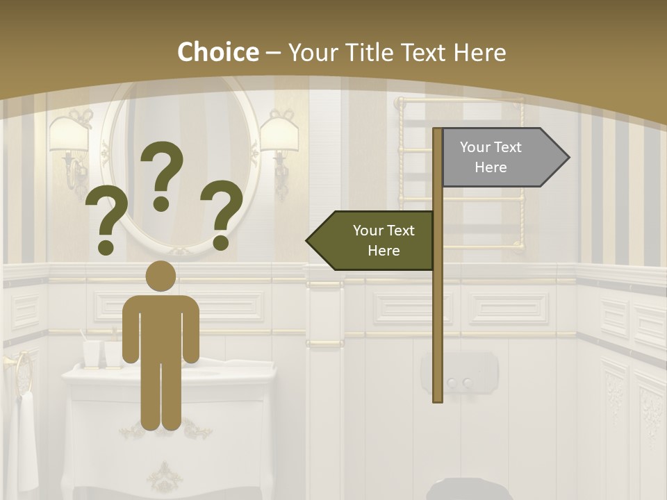 Toilet White Expensive PowerPoint Template