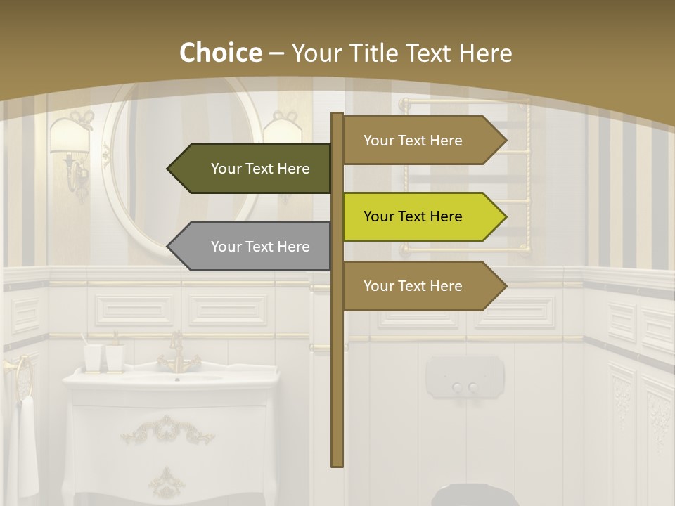 Toilet White Expensive PowerPoint Template