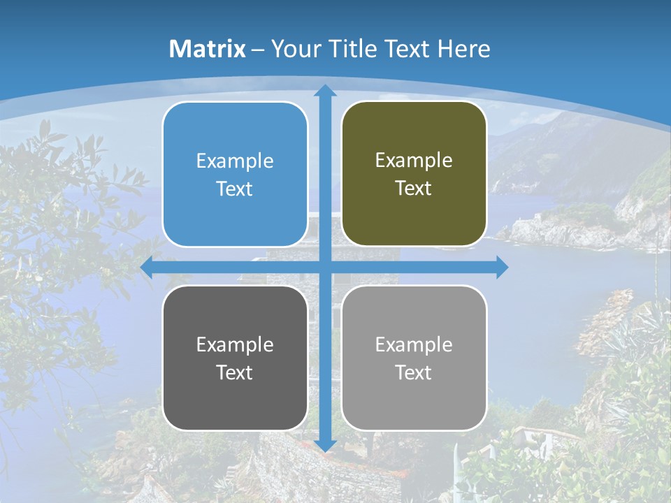 Boat Cliff Mediterranean PowerPoint Template