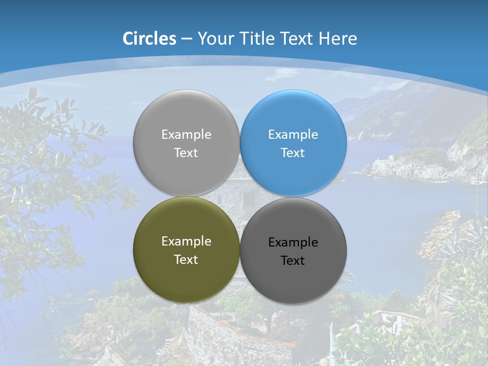 Boat Cliff Mediterranean PowerPoint Template